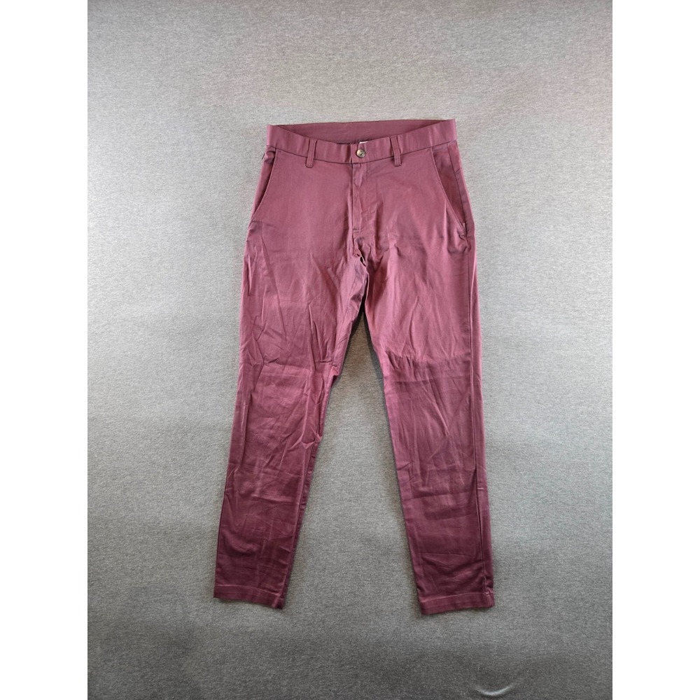 Fabletics The High‎ Side Chino Mens 30x32 Moonlight Mauve Modern Slim Pants NWT